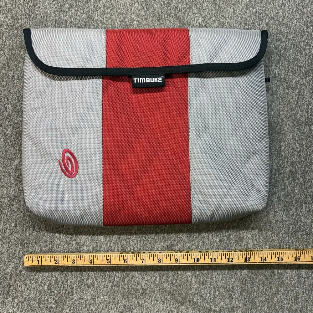 VTG Timbuk2 Classic Padded Laptop Sleeve Case Red Gray Tablet Organizer 14